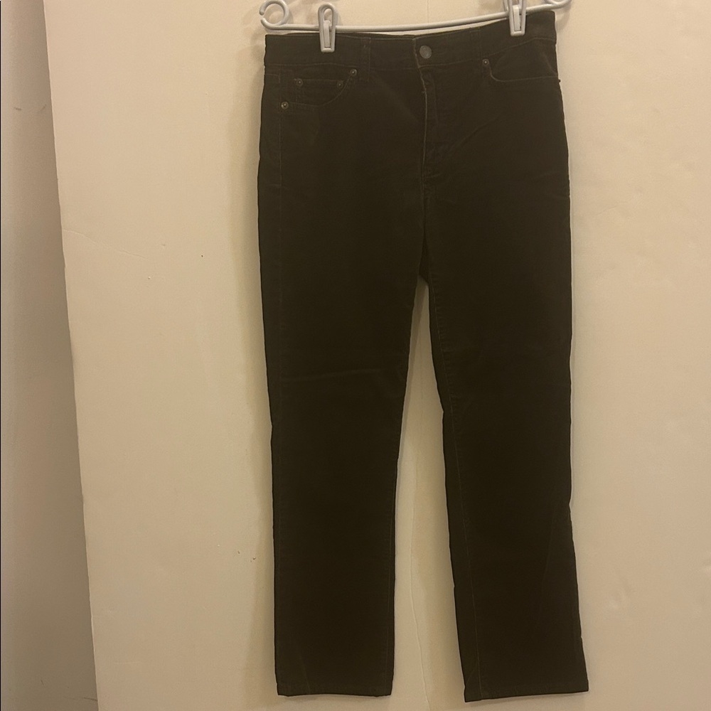 Lauren Ralph Lauren Women's Curduroy Brown Straight Jeans